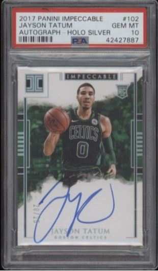 2017 Impeccable Jayson Tatum silver