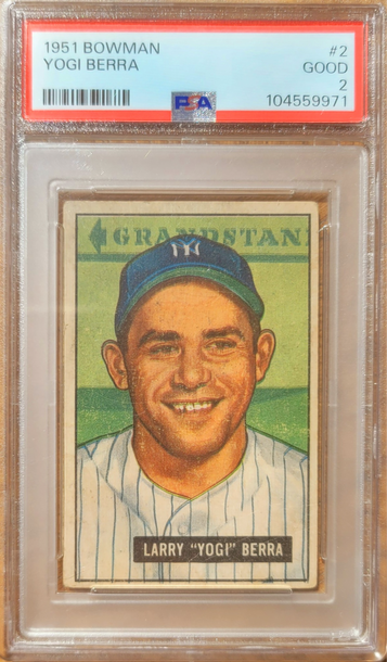 1951 Bowman Yogi Berra PSA 2