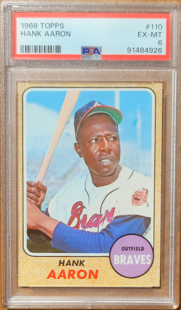 1968 Topps Hank Aaron PSA 6