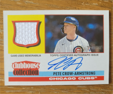 2025 Topps Heritage Clubhouse Collection Pete Crow-Armstrong RC auto /25