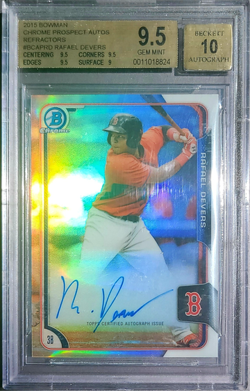 2015 Bowman Chrome Rafael Devers refractor auto