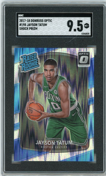 2017 Donruss Optic #198 Shock Prizm Jayson Tatum RC Rookie Card SGC 9.5