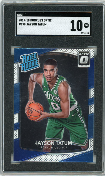 2017-18 Donruss Optic Jayson Tatum Rated Rookie RC #198 SGC 10 Gem Mint Celtics