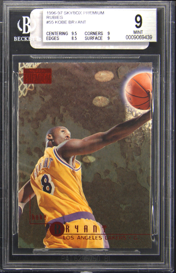 1996-97 Skybox Premium #55 Kobe Bryant Rubies Rookie RC BGS 9