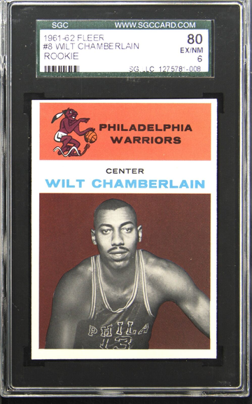 1961-62 Fleer #8 Wilt Chamberlain Rookie RC SGC 6