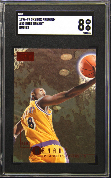1996-97 Skybox Premium #55 Kobe Bryant Rubies Rookie RC SGC 8 NM-MT