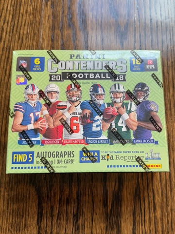 Sealed 2018 Panini Contenders Football Hobby Box