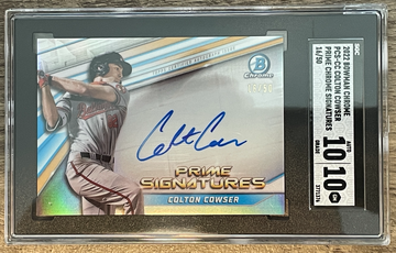 2022 Bowman Chrome COLTON COWSER Auto /50, SGC 10-10