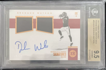 2017 Panini Encased Deshaun Watson Rookie Auto Dual Jersey /25 BGS 9.5