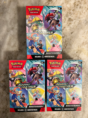 Pokémon Journey Together Booster Bundle Lot of 3