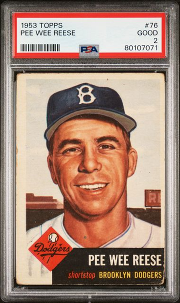 1953 Topps Pee Wee Reese #76 PSA 2 [BL-1.33]