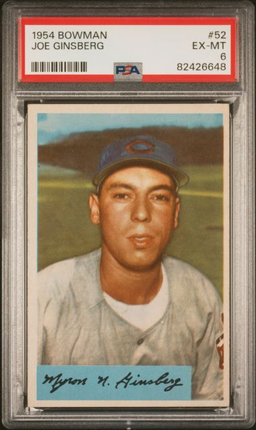 1954 Bowman Joe Ginsberg #52 PSA 6 [BL-3.20]