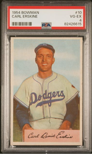 1954 Bowman Carl Erskine #10 PSA 4 [BL-2.35]