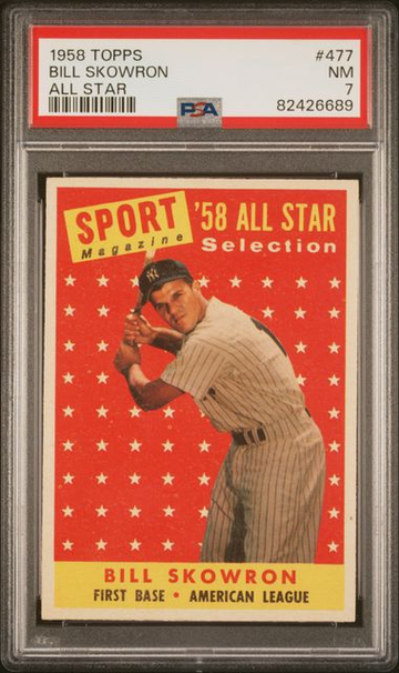 1958 Topps Bill Skowron All Star #477 PSA 7 [BL-1B.23]