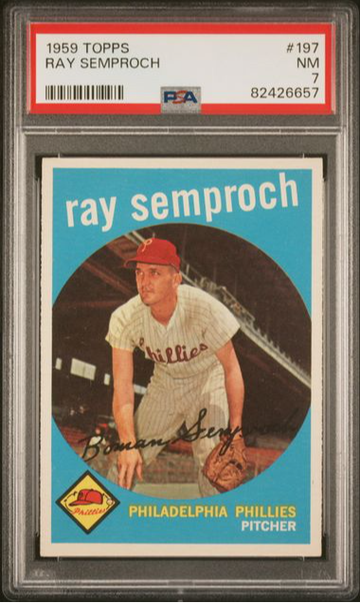 1959 Topps Ray Semproch #197 PSA 7 [BL-1B.21]