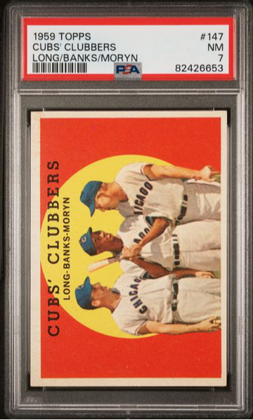 1959 Topps Cubs' Clubbers (Long/Banks/Moryn) #147 PSA 7 [BL-1B.35]]