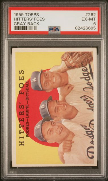 1959 Topps Hitters' Foes (Gray Back) #262 PSA 6 [BL-3.38]