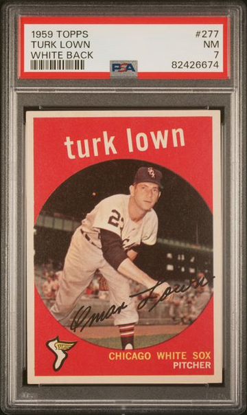 1959 Topps Turk Lown (White Back) #277 PSA 7 [BL-1B.15]