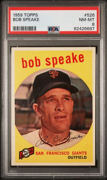 1959 Topps Bob Speake #526 PSA 8 [BL-1B.50]