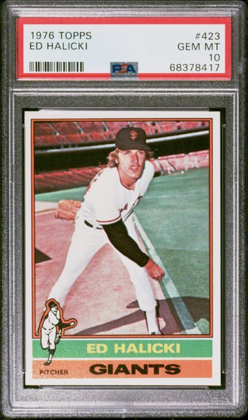 1976 Topps Ed Halicki #423 PSA 10 [BL-1C.4]
