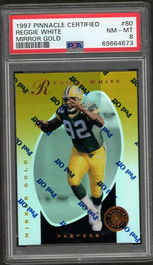 1997 Pinnacle Certified Reggie White Mirror Gold #80 PSA 8 [FT-2B.17]