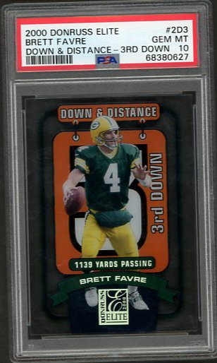 2000 Donruss Elite Brett Favre Down & Distance-3rd Down #/1139 #2D3 PSA 10 [FT-2B.30]