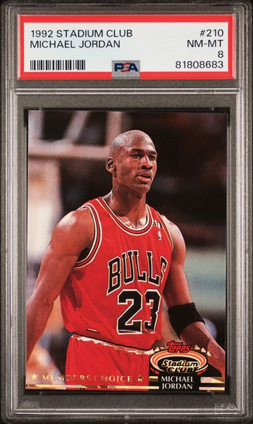 1992 Stadium Club Michael Jordan #210 PSA 8 [BK-2A.9]