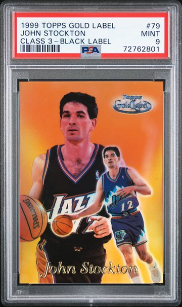 1999 Topps Gold Label John Stockton Class 3-Black Label #79 PSA 9 [BK-1A.9]