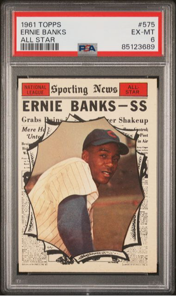 1961 Topps Ernie Banks All Star #575 PSA 6 [BL-1C.38]