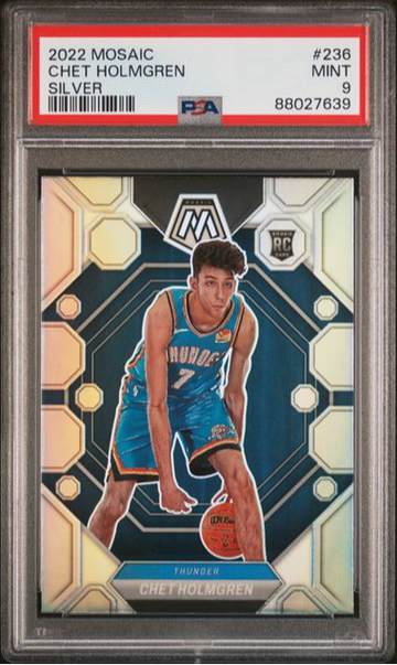 2022 Panini Mosaic Chet Holmgren Silver #236 PSA 9 [BK-2A.22]