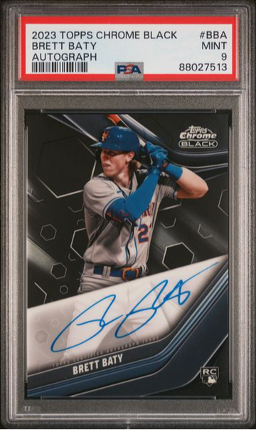 2023 Topps Chrome Black Brett Baty Autograph #BBA PSA 9 [BL-3B.21]