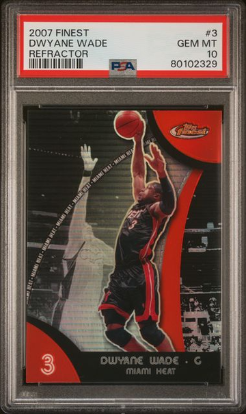 2007 Topps Finest Dwyane Wade Refractor #3 PSA 10 [BK-2A.45]