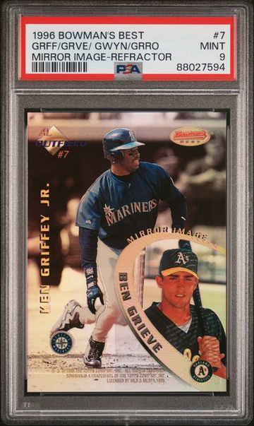 1996 Bowman's Best Griffey/Grieve/Gwynn/Guerrero Mirror Image Refractor #7 PSA 9 [BL-3B.25]