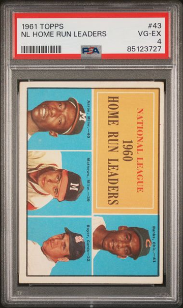 1961 Topps NL Home Run Leaders #43 PSA 4 [BL-2C.21]