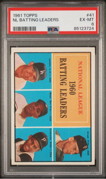 1961 Topps NL Batting Leaders #41 PSA 6 [BL-2C.19]