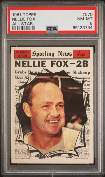 1961 Topps Nellie Fox All Star #570 PSA 8 [BL-2C.16]