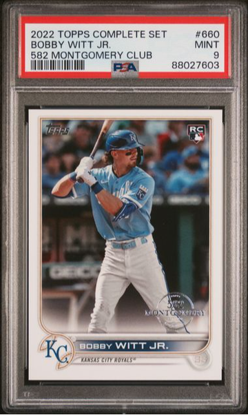 2022 Topps Complete Set Bobby Witt Jr. 582 Montgomery Club #660 PSA 9 [BL-3B.34]