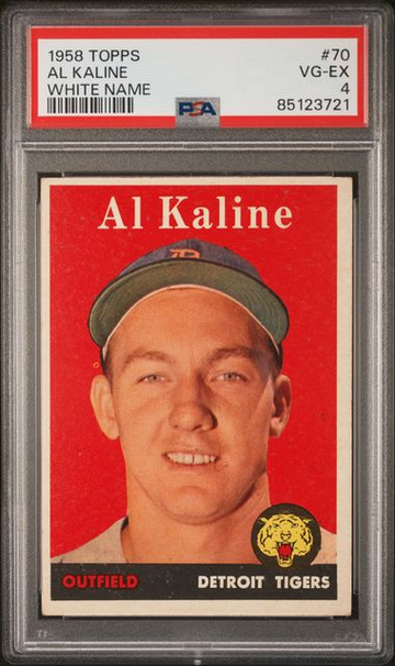 1958 Topps Al Kaline (White Name) #70 PSA 4 [BL-2C.25]