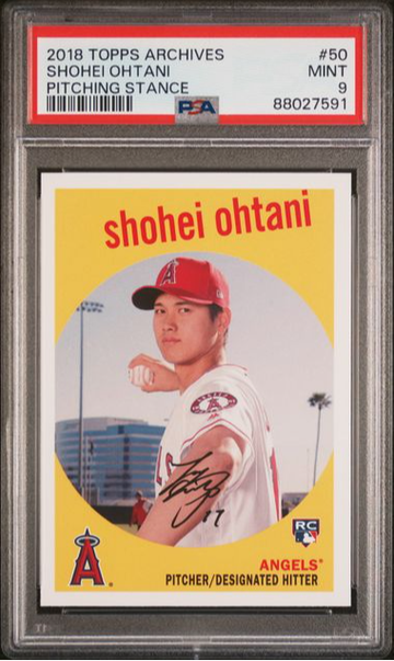2018 Topps Archives Shohei Ohtani (Pitching Stance) #50 PSA 9 [BL-3B.32]