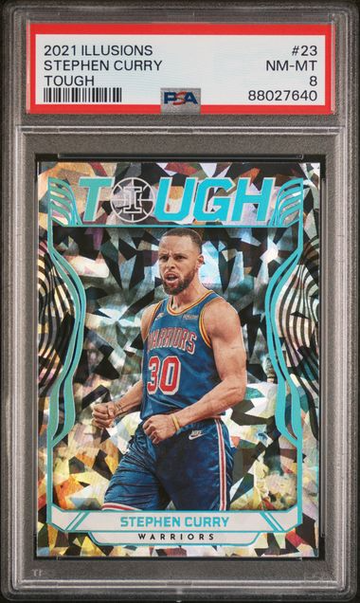 2021 Panini Illusions Stephen Curry Tough #23 PSA 8 [BK-2A.27]