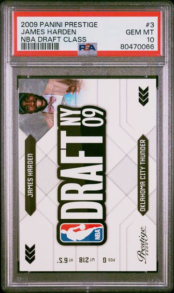 2009 Panini Prestige James Harden NBA Draft Class #3 PSA 10 [BK-2A.41]