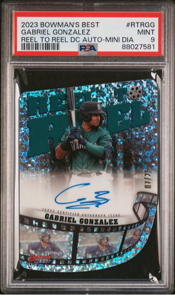2023 Bowman's Best Gabriel Gonzalez Reel To Reel Mini Diamond Autograph #RTRGG PSA 9 [BL-3B.47]