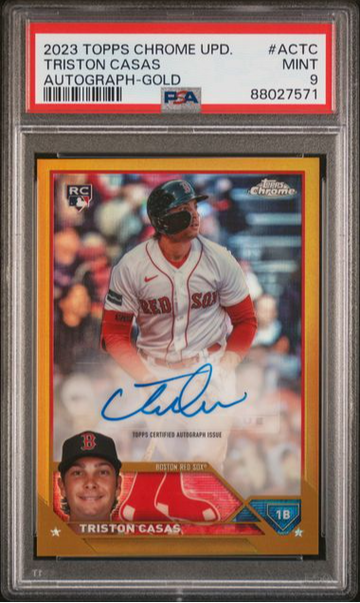 2023 Topps Chrome Update Triston Casas Gold Refractor Autograph #/50 #ACTC PSA 9 [BL-3B.33]