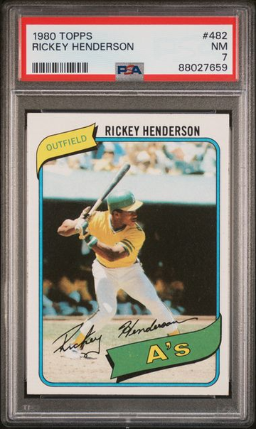 1980 Topps Rickey Henderson #482 PSA 7 [BL-3B.48]