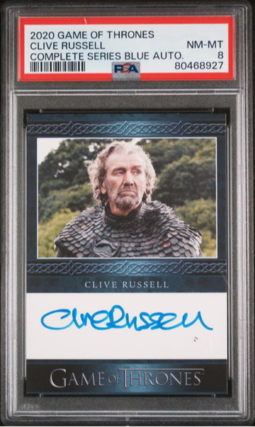 2020 Game of Thrones Clive Russell Complete Series Blue Auto PSA 8 [NS-1A.24]