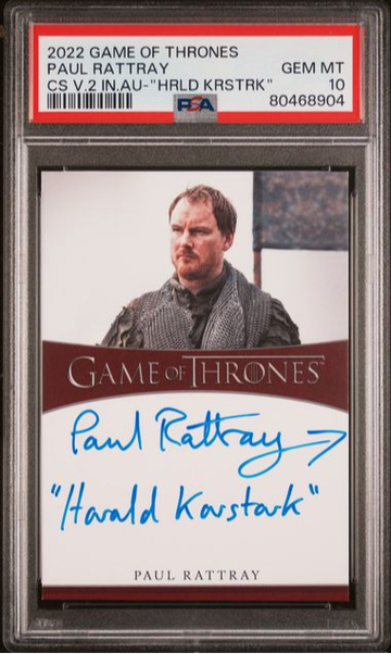 2022 Game of Thrones Paul Rattray CS V.2 Inscription Auto PSA 10 [NS-1A.30]