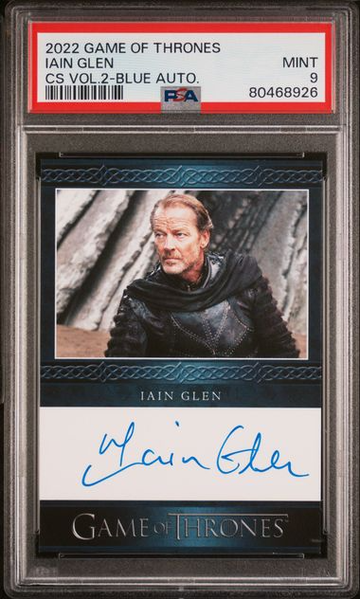2022 Game of Thrones Iain Glen CS Vol. 2 Blue Auto PSA 9 [NS-1A.41]