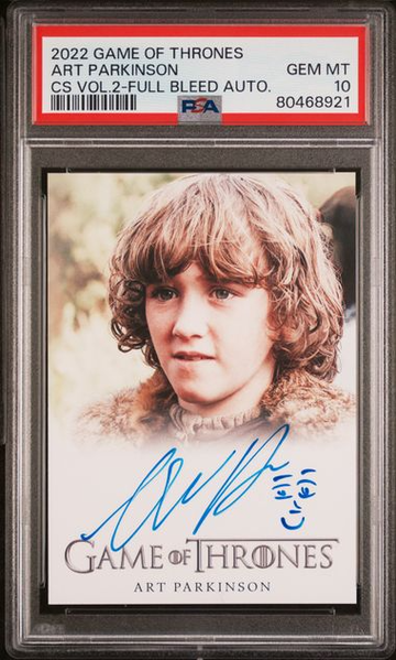2022 Game of Thrones Art Parkinson CS Vol. 2 Full Bleed Auto PSA 10 [NS-1A.44]