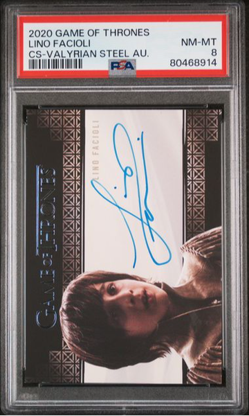 2020 Game of Thrones Lino Facioli CS Valyrian Steel Auto PSA 8 [NS-1B.3]