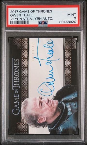 2017 Game of Thrones Owen Teale Valyrian Steel Valyrian Autograph PSA 9 [NS-1A.23]